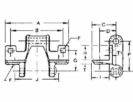 Cast H-Type Mill Chain - F-4 Attachment - Image 2