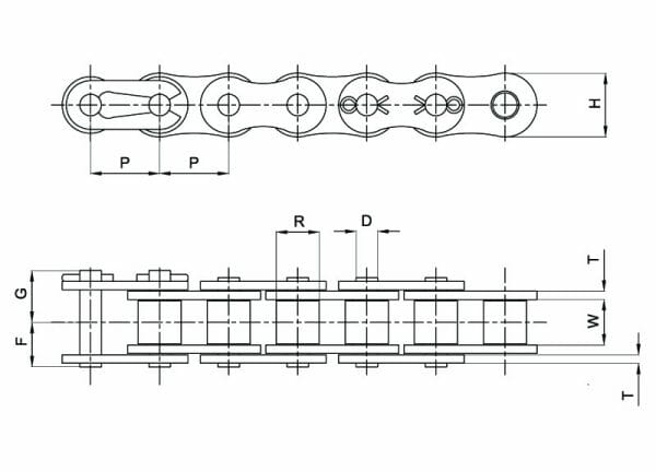 Quest Solid Bushing Heavy Single Strand Roller Chain - Image 2