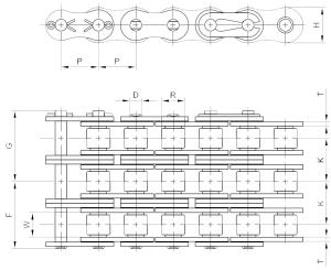 Roller Chain Dimensions Chart