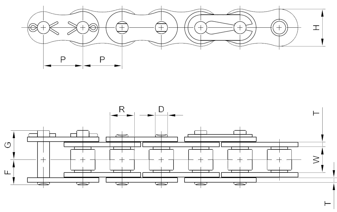ansi-100-chain-ansi-standard-size-100-roller-chain-peer-chain