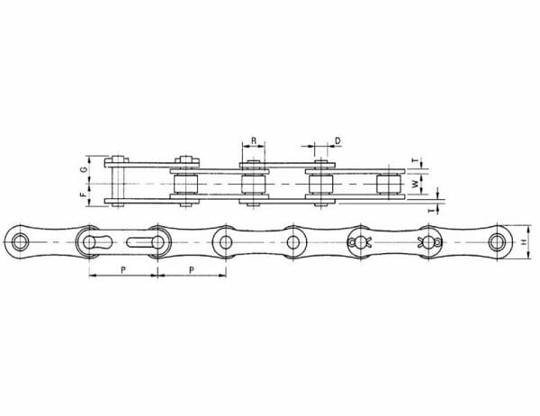 A2040R - ANSI Standard A-Type Double Pitch Roller Chain - Image 2