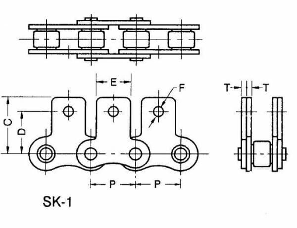 12BR SK-1 - ISO British Standard Chain – SK-1 Attachment - Image 2