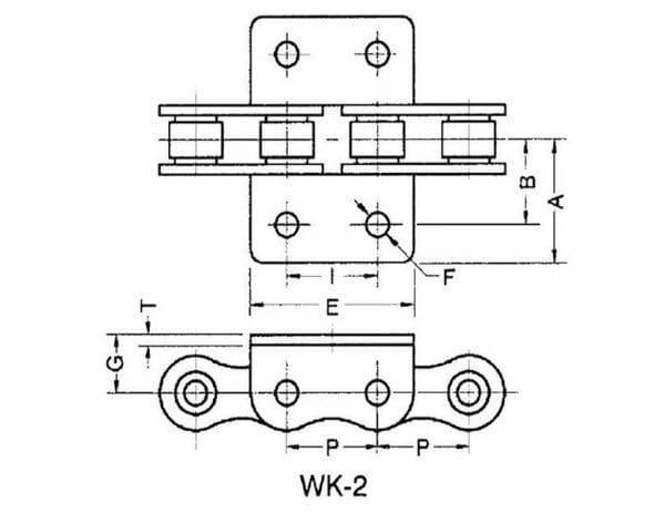 10BR WK-2 - ISO British Standard Chain – WK-2 Attachment - Image 2